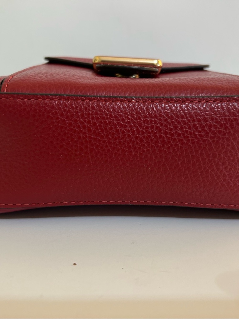 COACH Mini Pepper Red Leather  Crossbody Satchel Handbag - Picture 6 of 13